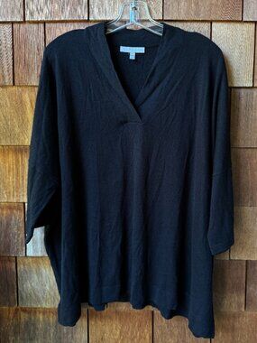 EUC Neiman Marcus Black Short Sleeve Silk/Cashmere/Wool Sweater in Women's L/XL